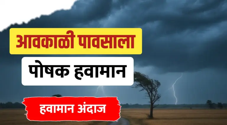 हवामान अंदाज : राज्याच्या काही भागांत आवकाळी पावसाची शक्यता..